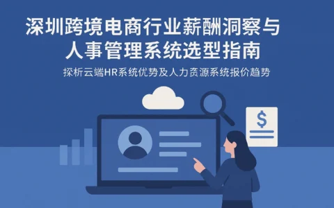 深圳跨境电商行业薪酬洞察与人事管理系统选型指南 —— 探析云端HR系统优势及人力资源系统报价趋势