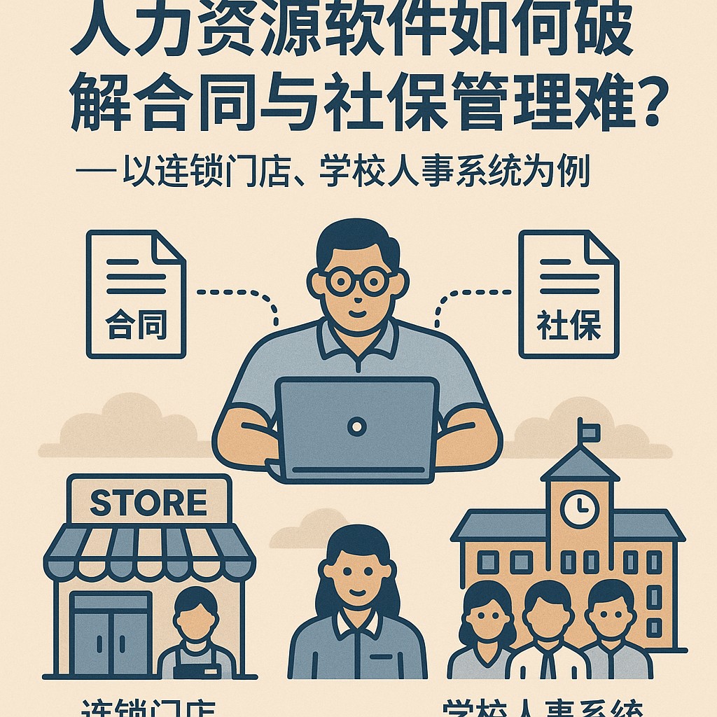 多主体用工场景下，人力资源软件如何破解合同与社保管理难题？——以连锁门店、学校人事系统为例