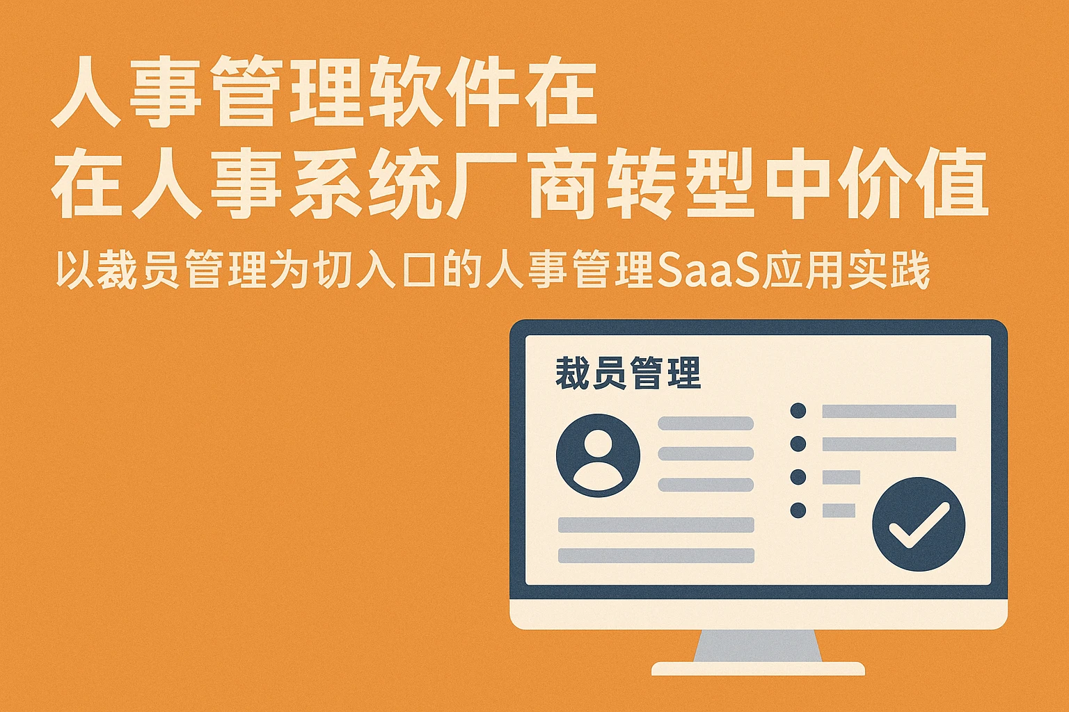 人事管理软件在人事系统厂商转型中的价值：以裁员管理为切入口的人事管理SaaS应用实践