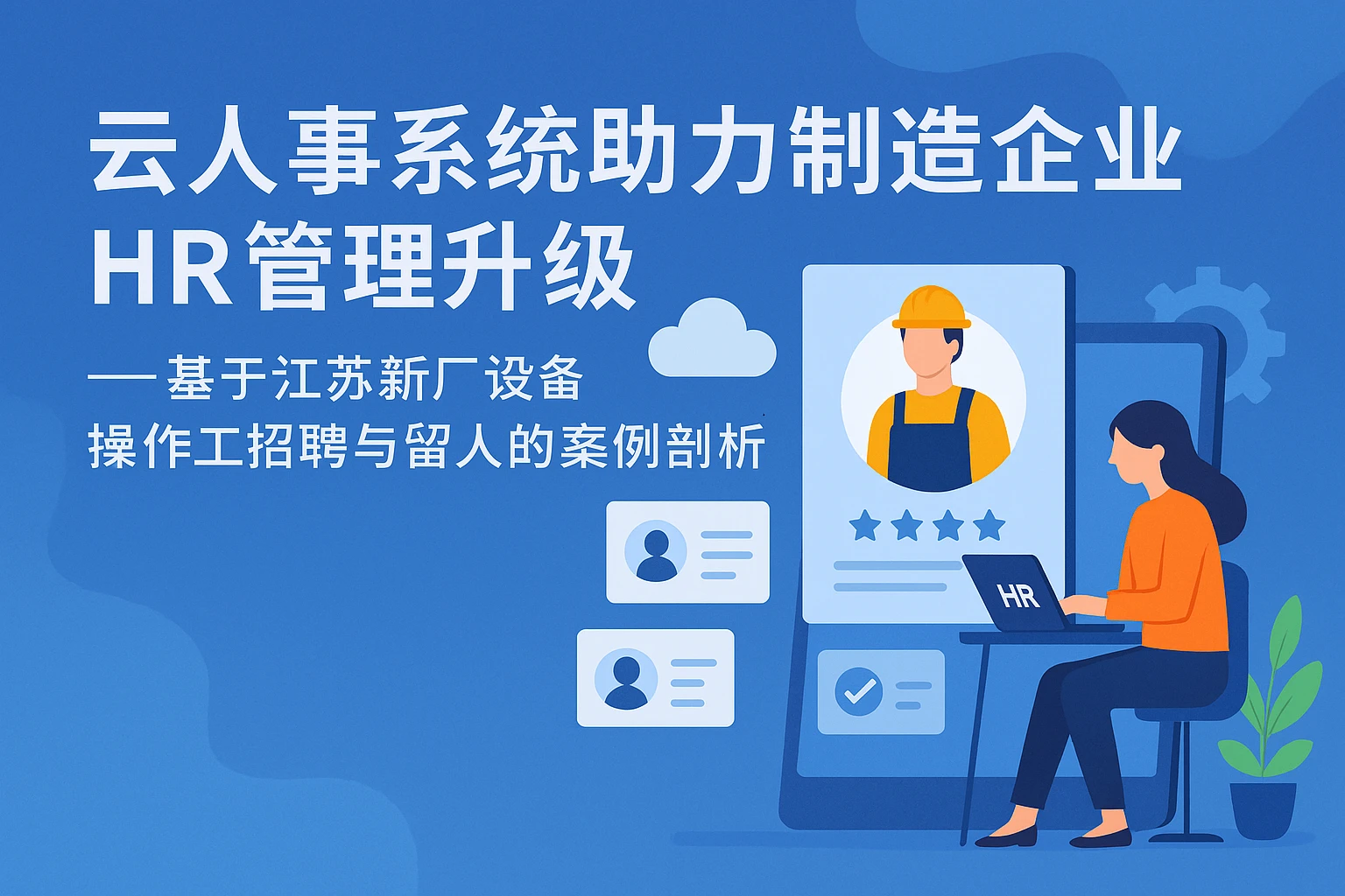 云人事系统助力制造企业HR管理升级 —— 基于江苏新厂设备操作工招聘与留人的案例剖析
