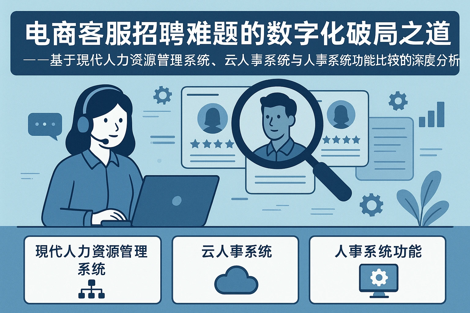 电商客服招聘难题的数字化破局之道——基于现代人力资源管理系统、云人事系统与人事系统功能比较的深度分析