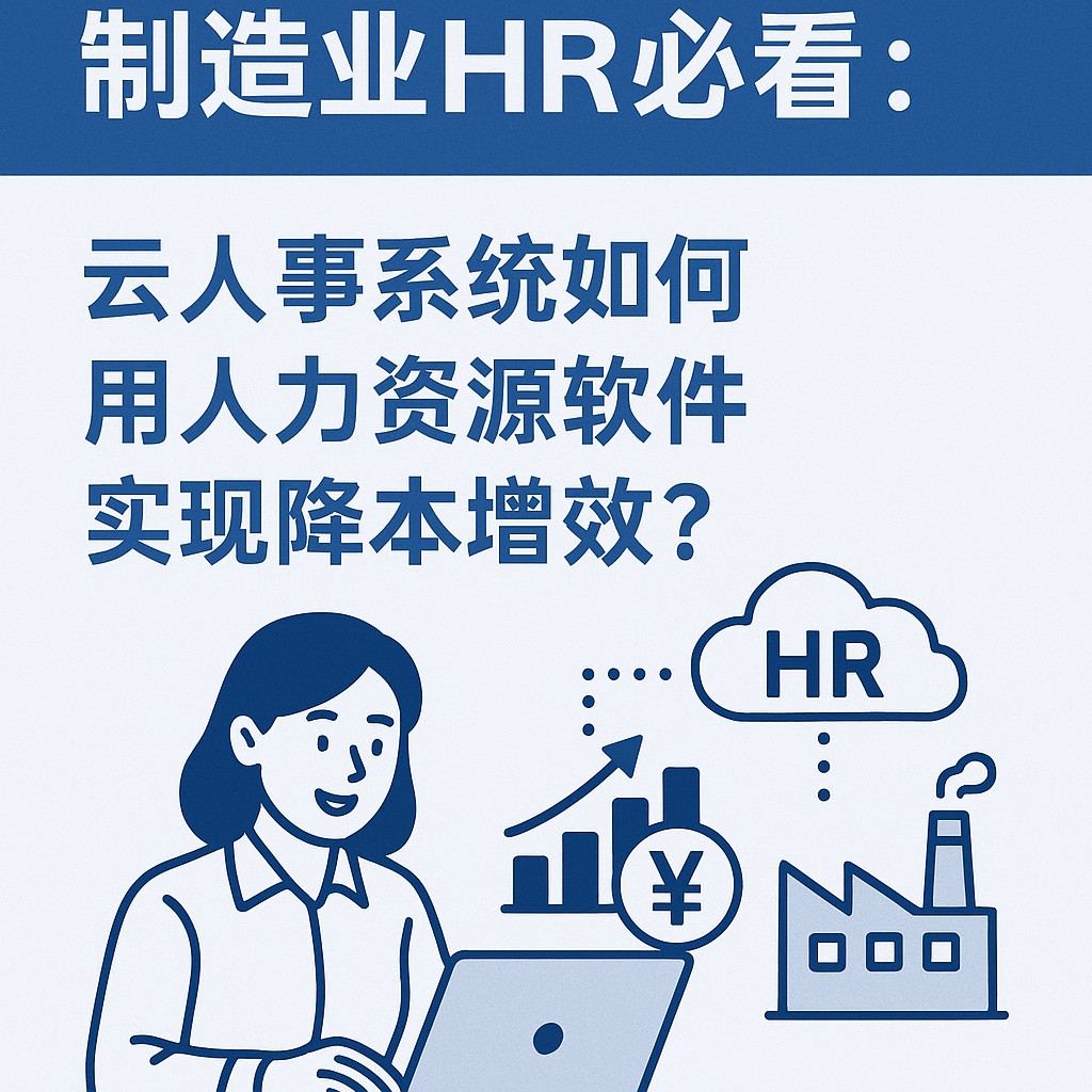 制造业HR必看：云人事系统如何用人力资源软件实现降本增效？