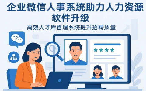 企业微信人事系统助力人力资源软件升级:高效人才库管理系统提升招聘质量