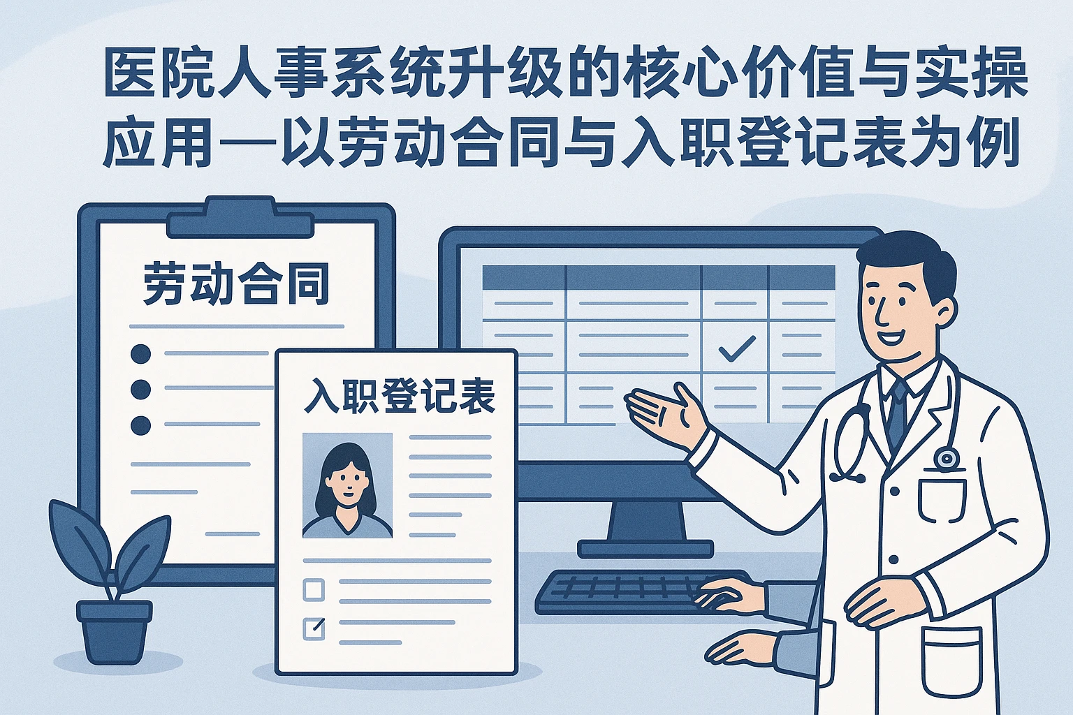 医院人事系统升级的核心价值与实操应用——以劳动合同与入职登记表为例