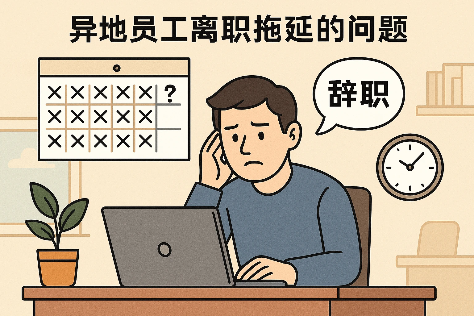 异地员工离职拖延的问题