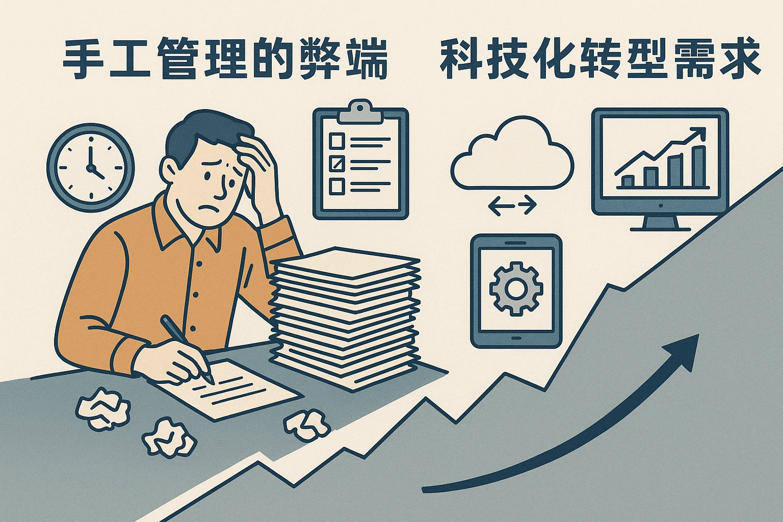 手工管理的弊端与科技化转型需求