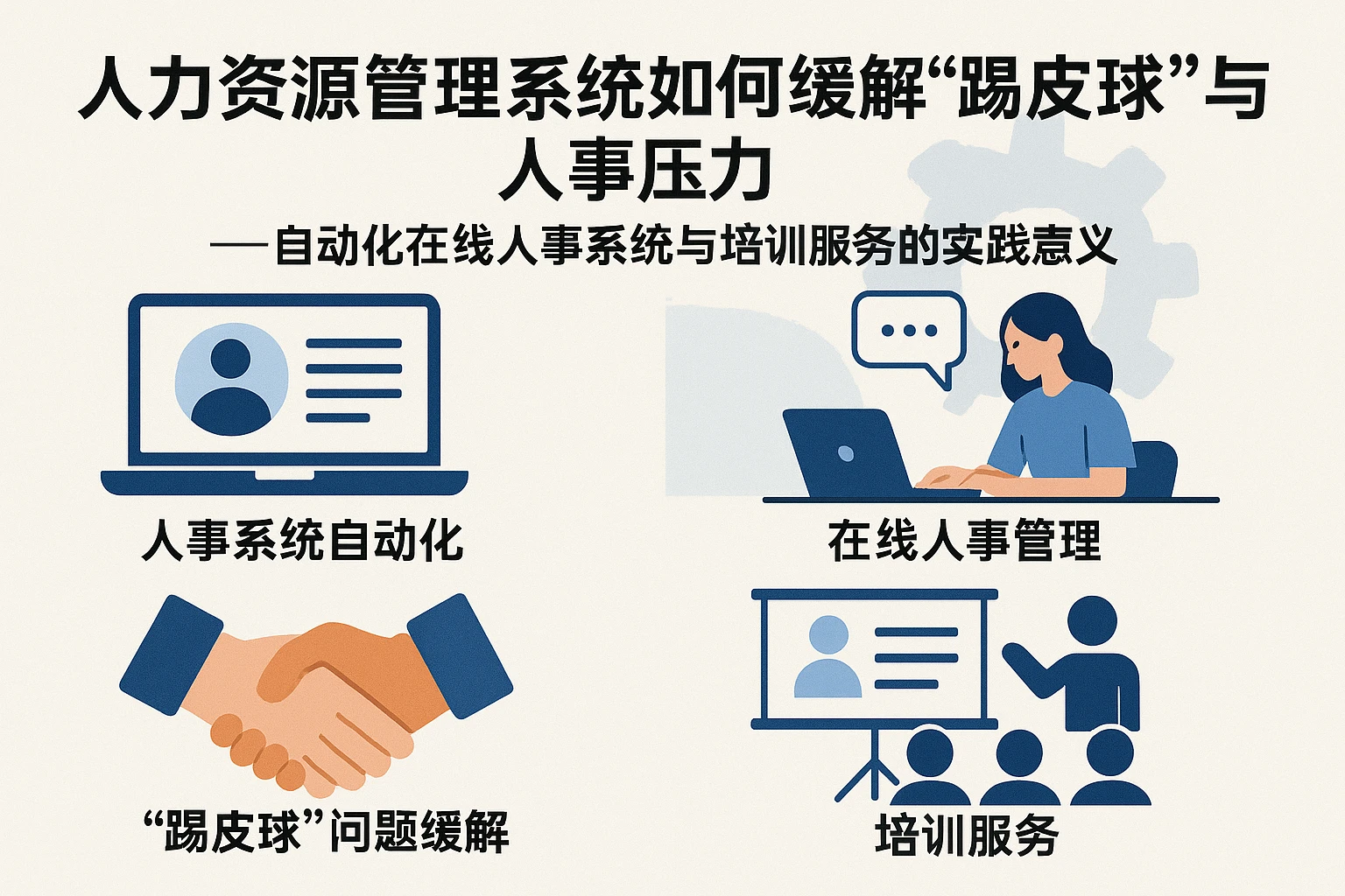 人力资源管理系统如何缓解“踢皮球”与人事压力 —— 自动化在线人事系统与培训服务的实践意义