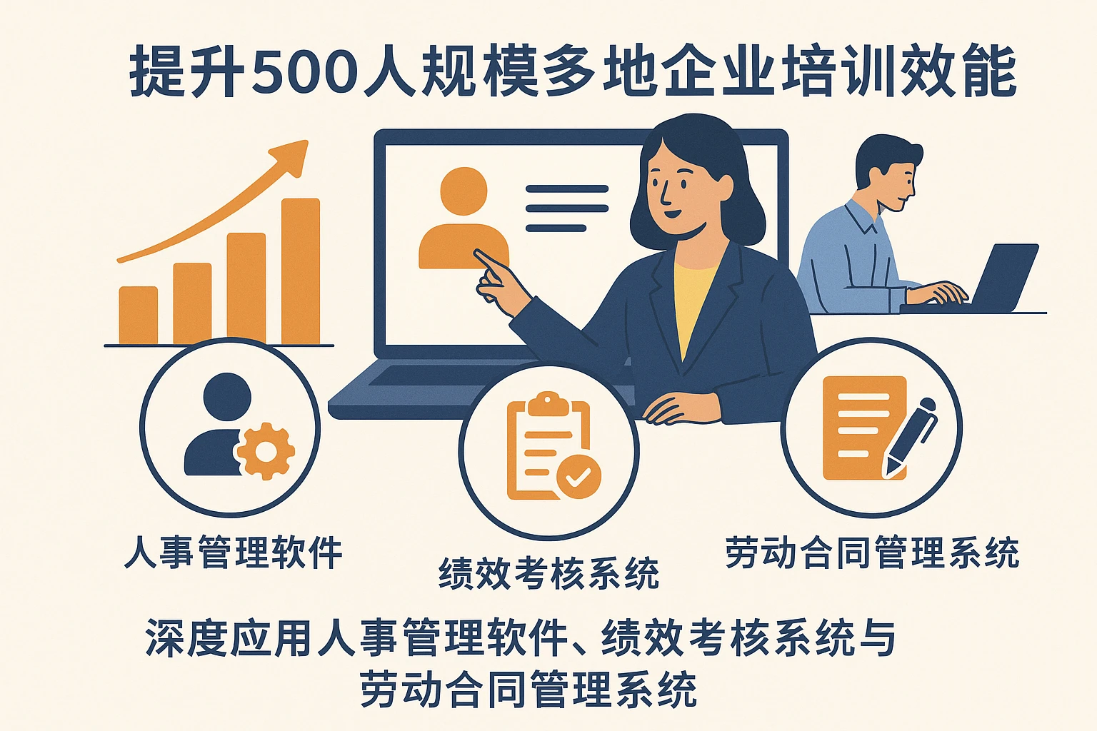 提升500人规模多地企业培训效能：深度应用人事管理软件、绩效考核系统与劳动合同管理系统