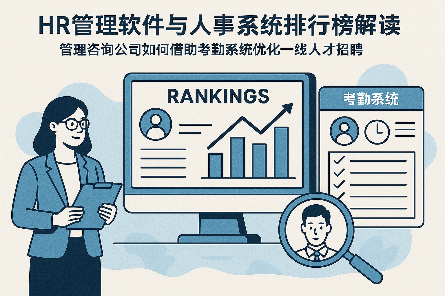 HR管理软件与人事系统排行榜解读：管理咨询公司如何借助考勤系统优化一线人才招聘