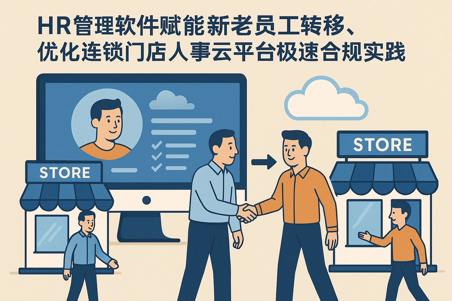HR管理软件赋能新老员工转移，优化连锁门店人事云平台极速合规实践
