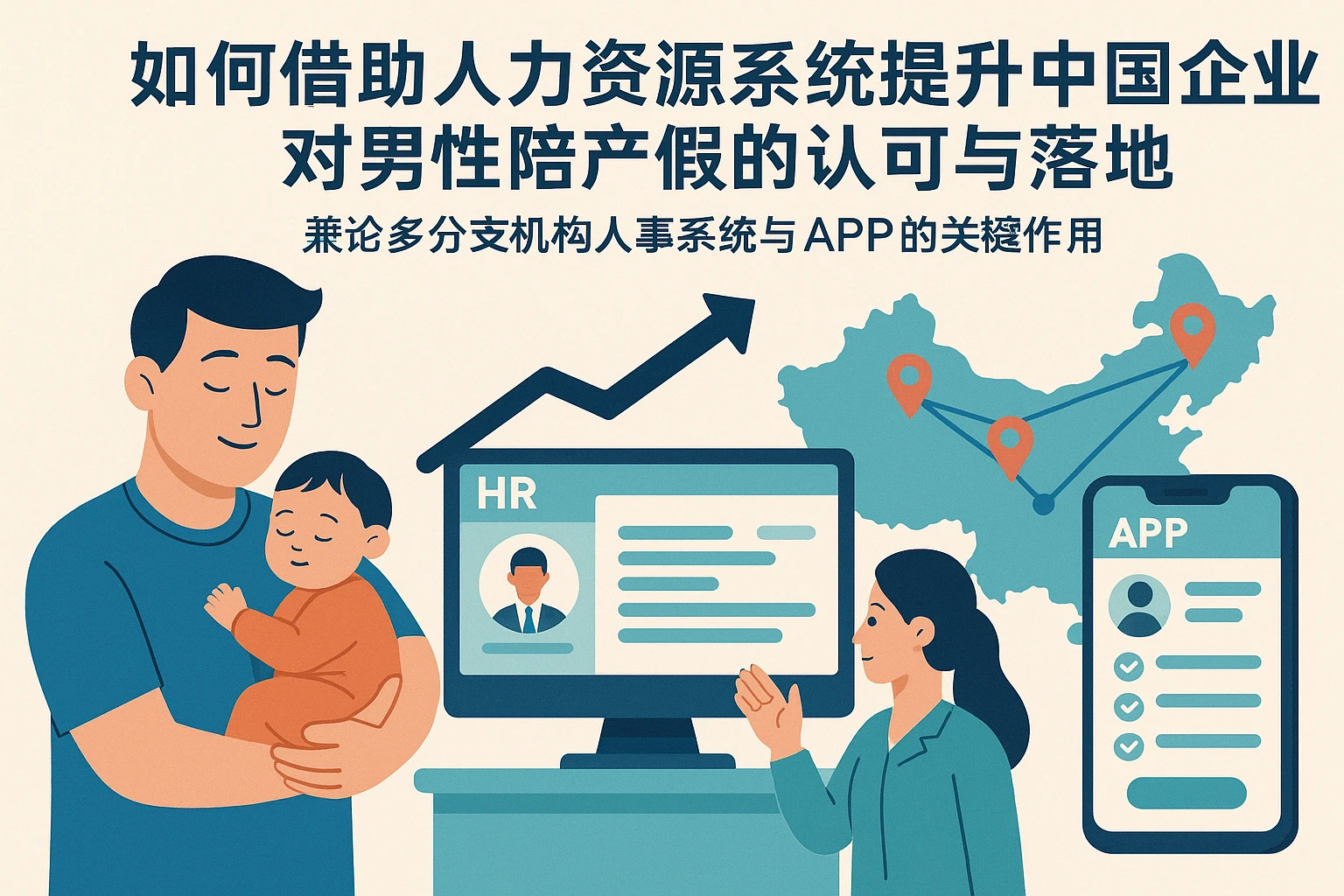 如何借助人力资源系统提升中国企业对男性陪产假的认可与落地 —— 兼论多分支机构人事系统与APP的关键作用
