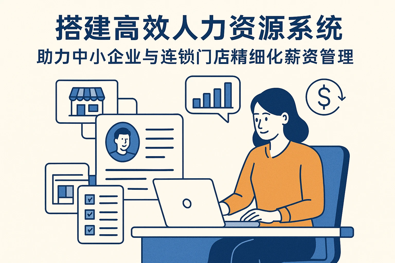 搭建高效人力资源系统，助力中小企业与连锁门店精细化薪资管理