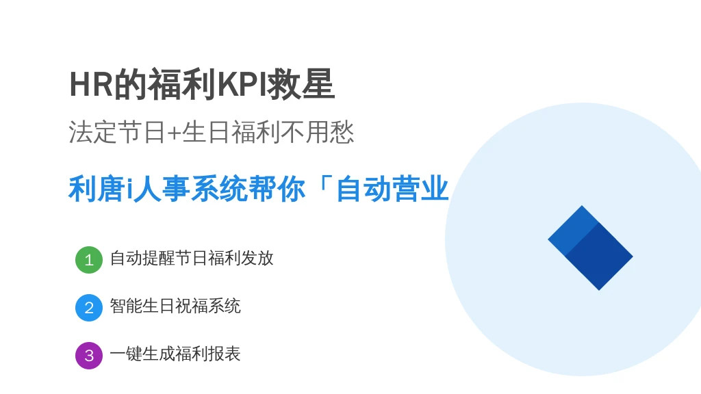 HR的福利KPI救星：法定节日+生日福利不用愁，利唐i人事系统帮你「自动营业」