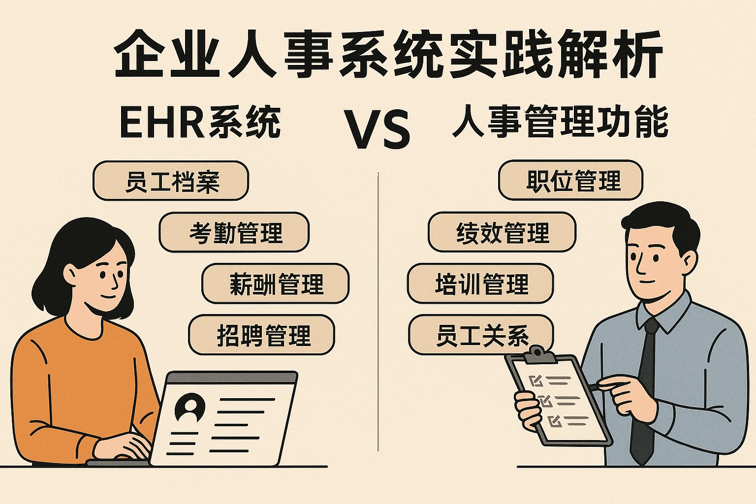 企业人事系统实践解析：EHR系统与人事管理功能深度对比