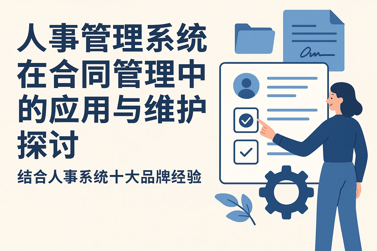 人事管理系统在合同管理中的应用与维护探讨——结合人事系统十大品牌经验