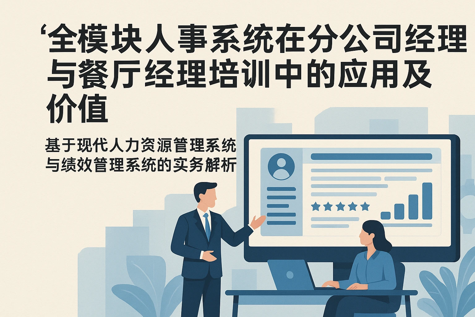 全模块人事系统在分公司经理与餐厅经理培训中的应用及价值——基于现代人力资源管理系统与绩效管理系统的实务解析