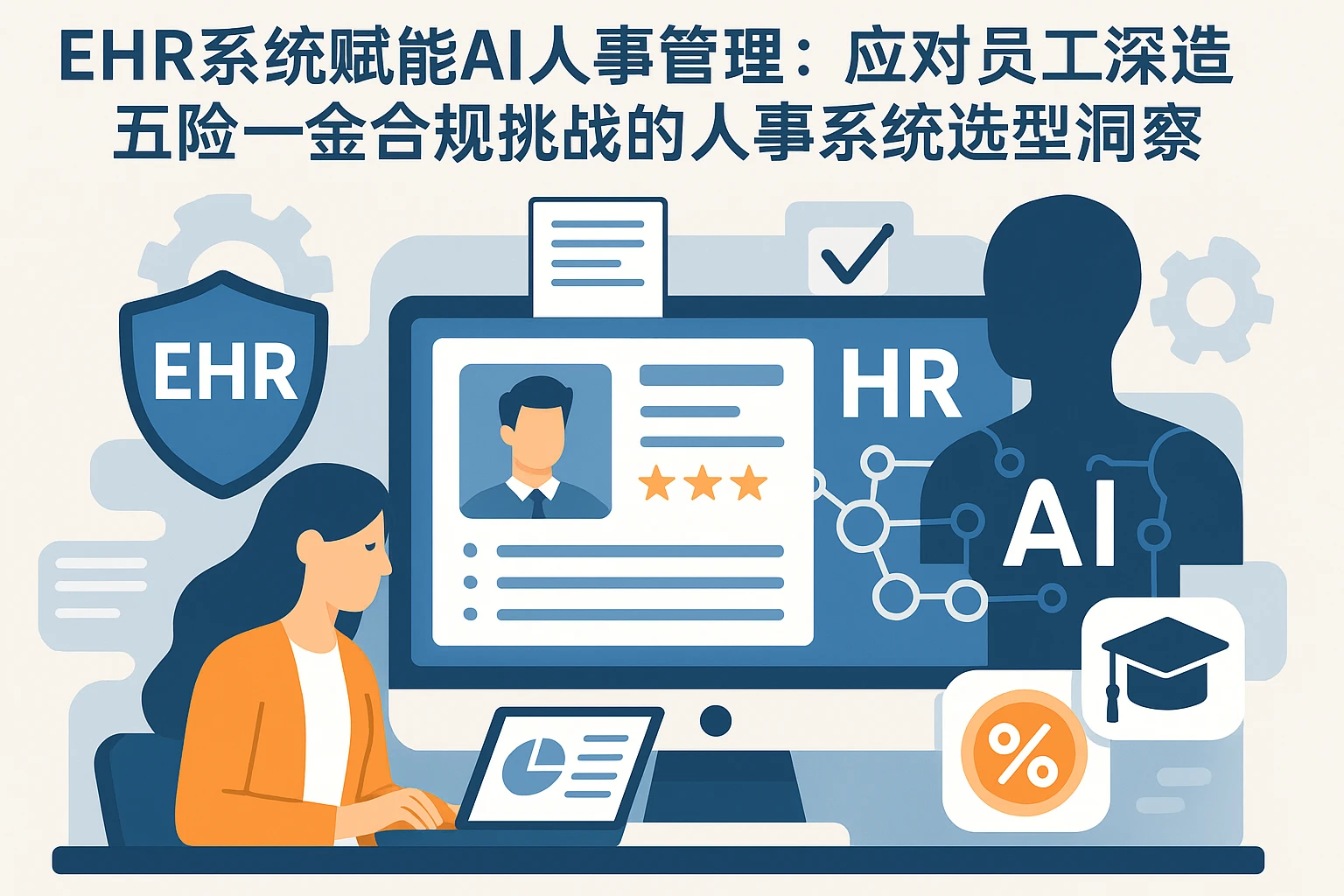 EHR系统赋能AI人事管理：应对员工深造五险一金合规挑战的人事系统选型洞察