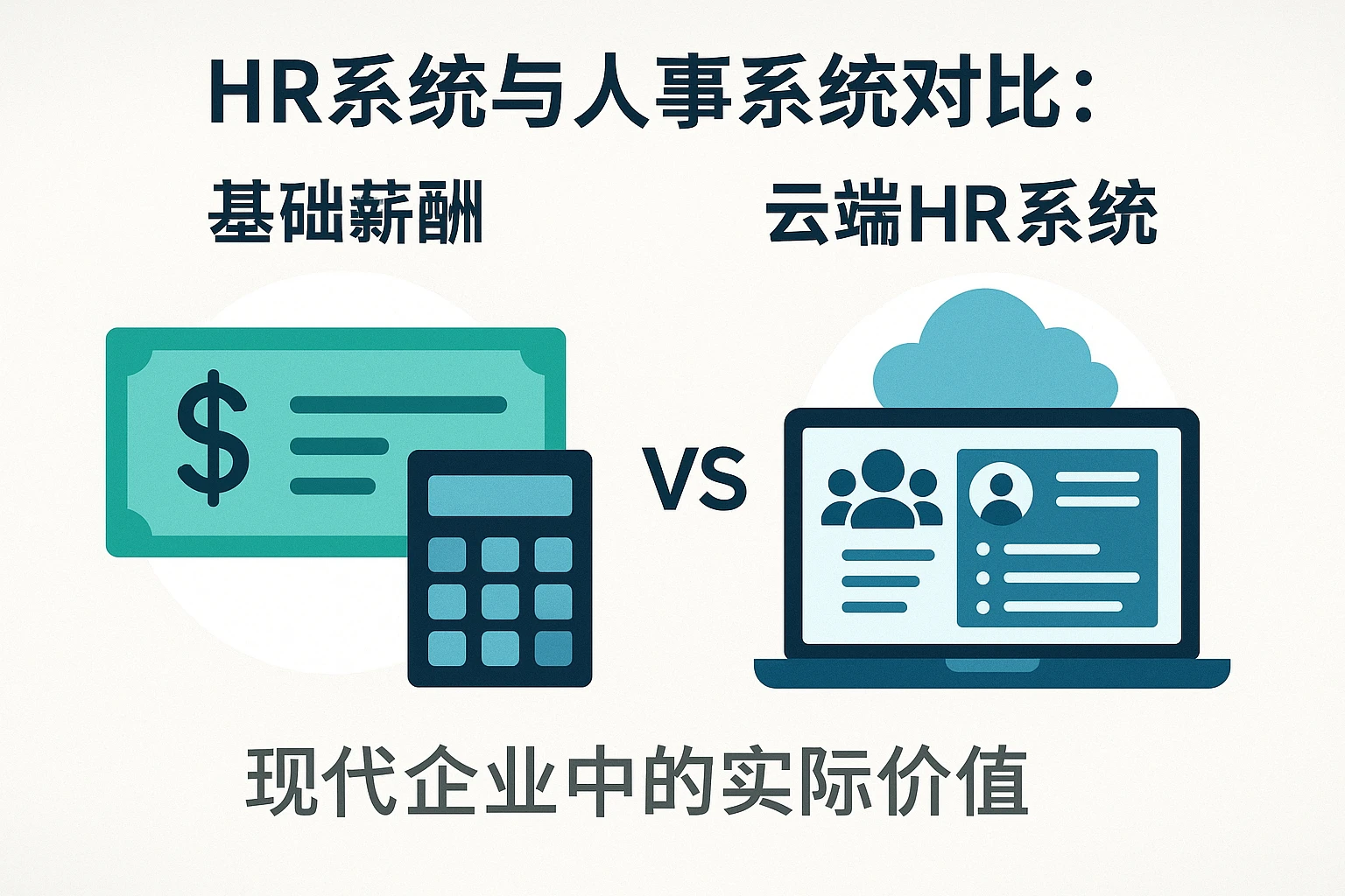 HR系统与人事系统对比：基础薪酬与云端HR系统在现代企业中的实际价值