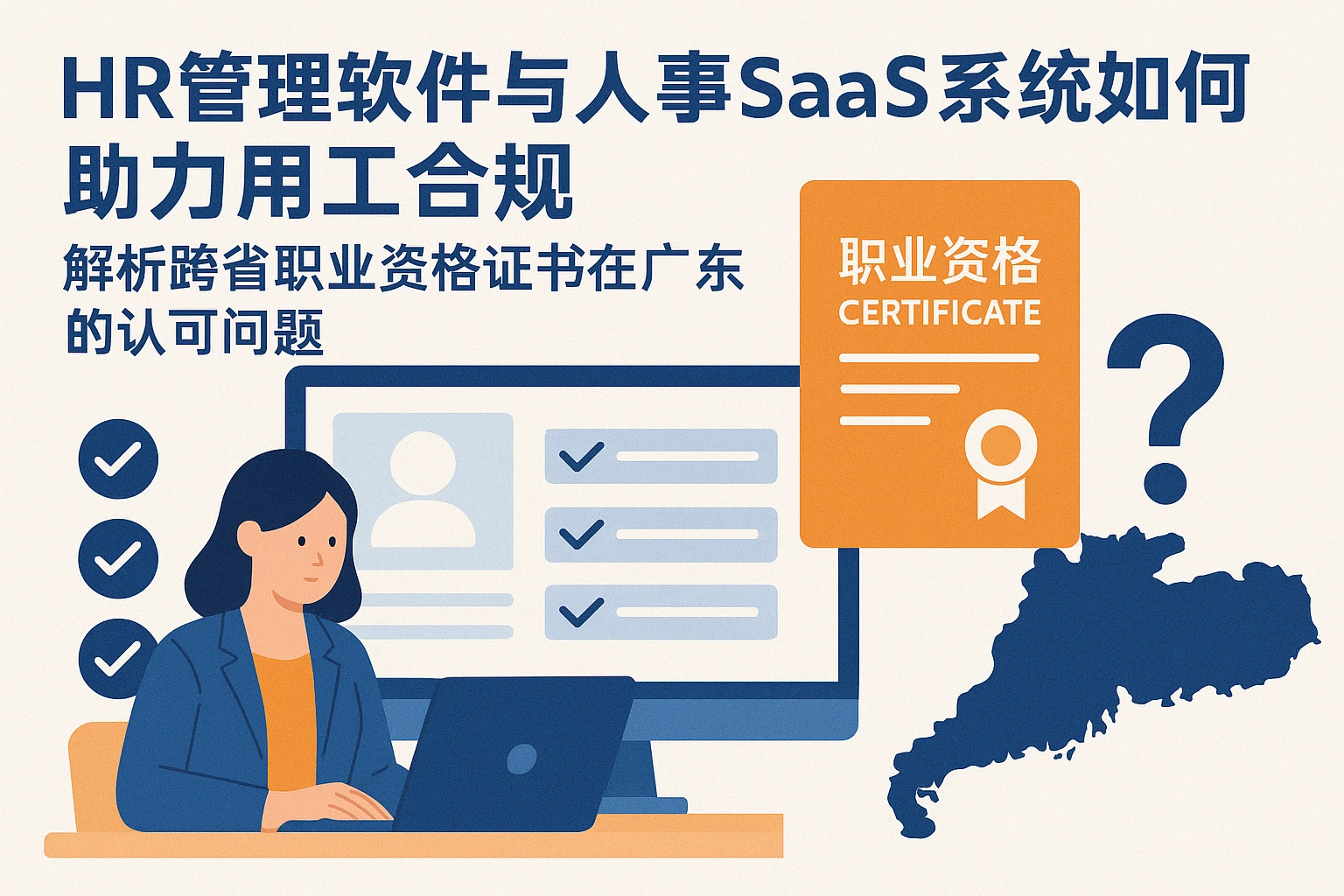 HR管理软件与人事SaaS系统如何助力用工合规——解析跨省职业资格证书在广东的认可问题