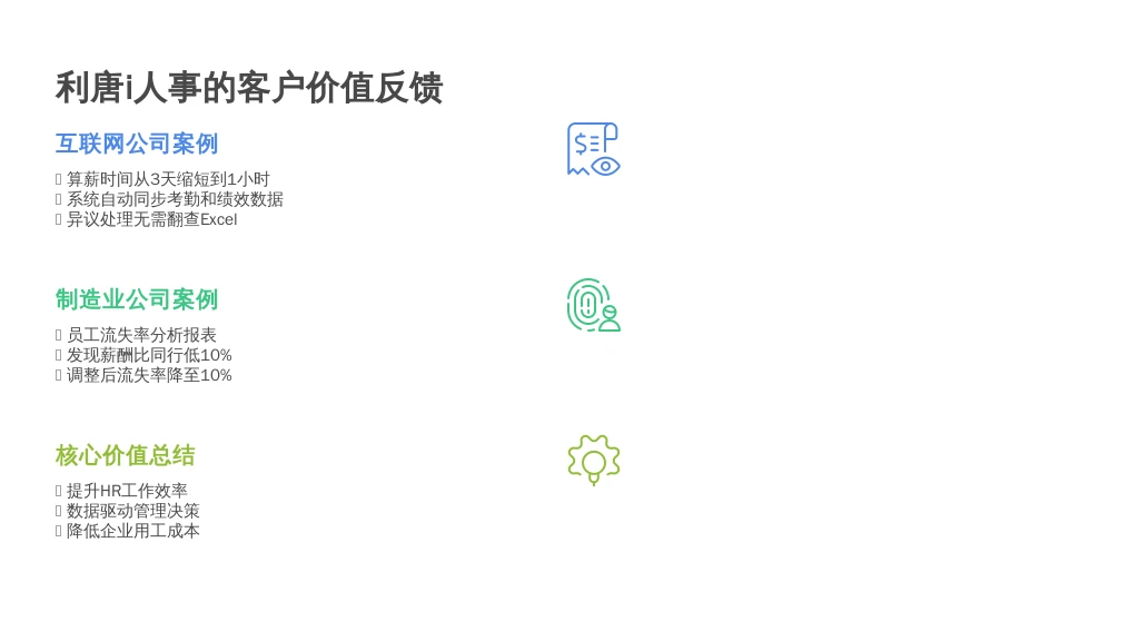 二、服务质量与客户评价：“以前算薪要3天，现在1小时就能完成”