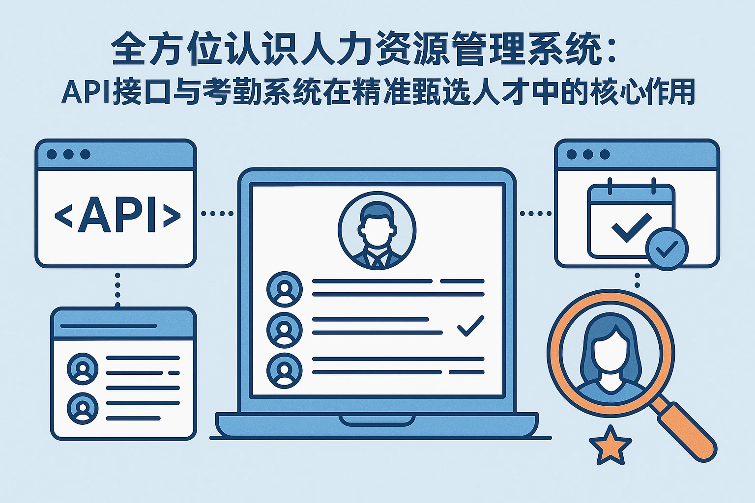 全方位认识人力资源管理系统：API接口与考勤系统在精准甄选人才中的核心作用