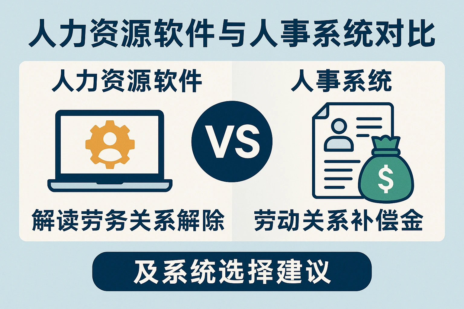 人力资源软件与人事系统对比：解读劳务关系解除与劳动关系补偿金及系统选择建议