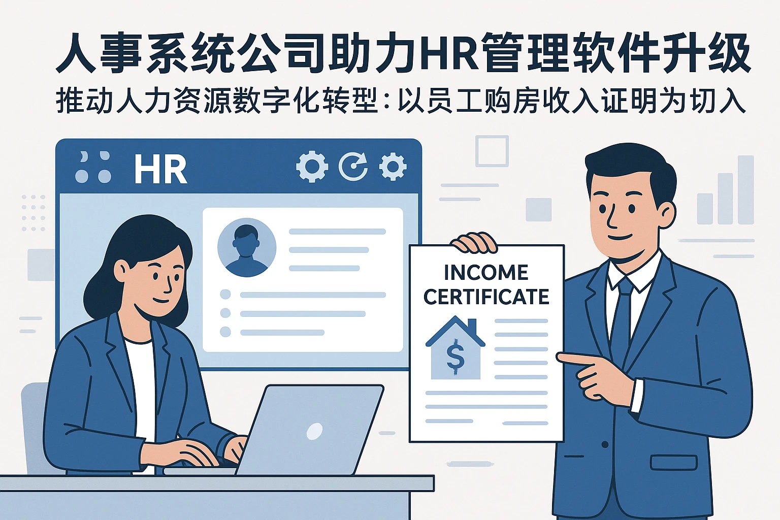 人事系统公司助力HR管理软件升级，推动人力资源数字化转型：以员工购房收入证明为切入口