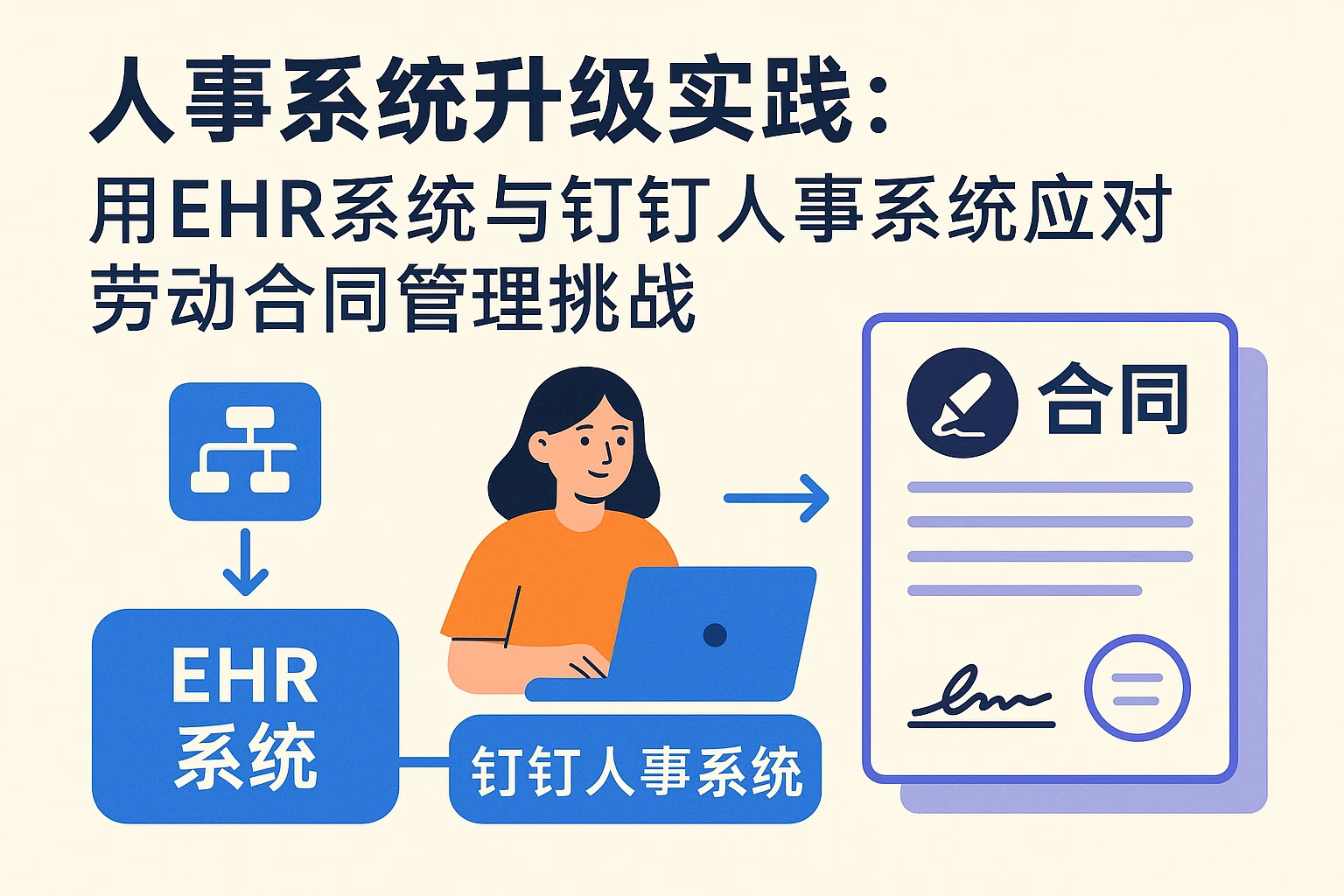人事系统升级实践：用EHR系统与钉钉人事系统应对劳动合同管理挑战
