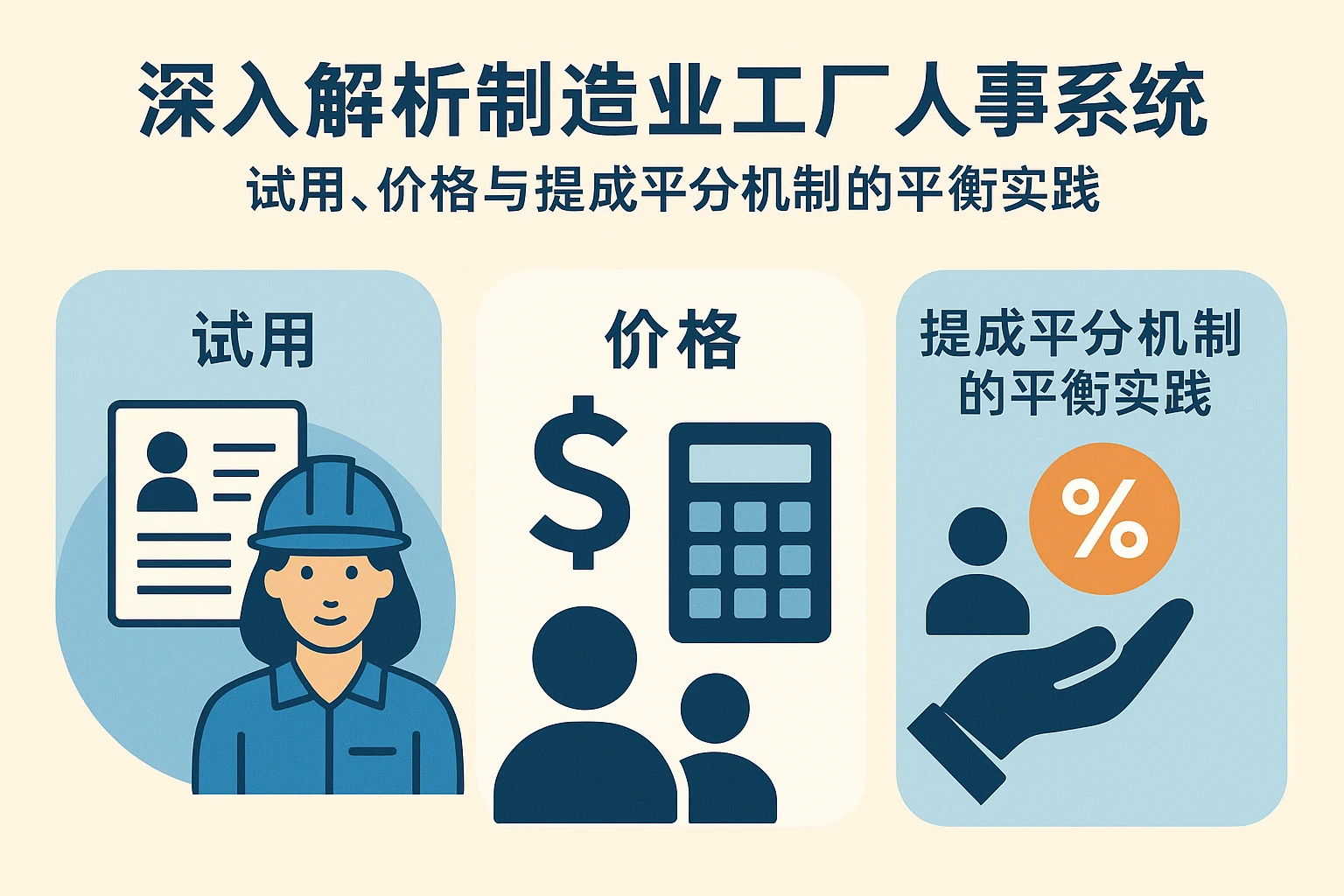 深入解析制造业工厂人事系统：试用、价格与提成平分机制的平衡实践