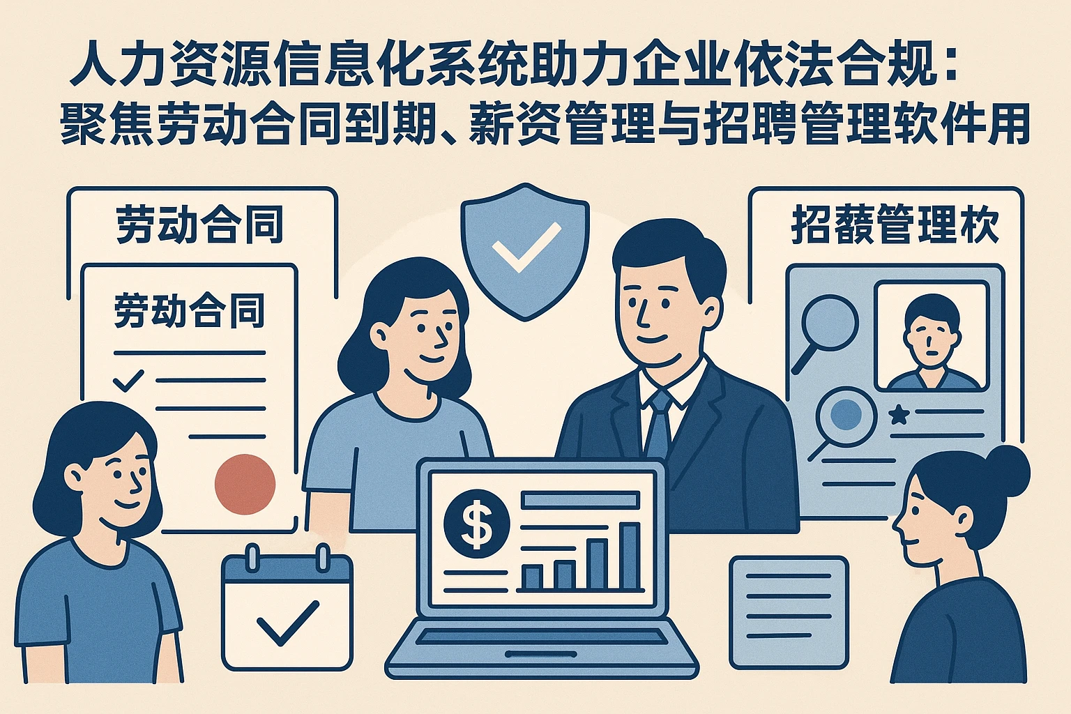 人力资源信息化系统助力企业依法合规：聚焦劳动合同到期、薪资管理与招聘管理软件应用