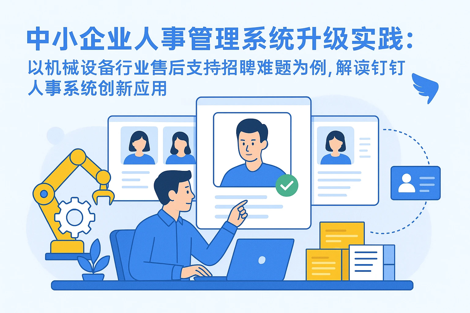 中小企业人事管理系统升级实践:以机械设备行业售后支持招聘难题为例,解读钉钉人事系统创新应用