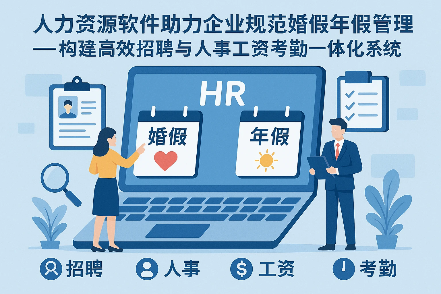 人力资源软件助力企业规范婚假年假管理——构建高效招聘与人事工资考勤一体化系统