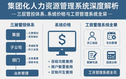 集团化人力资源管理系统深度解析——三层管控体系、系统价格与工资管理系统全景
