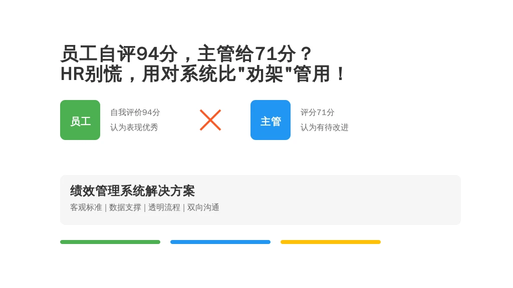 员工自评94分,主管给71分?HR别慌,用对系统比“劝架”管用!