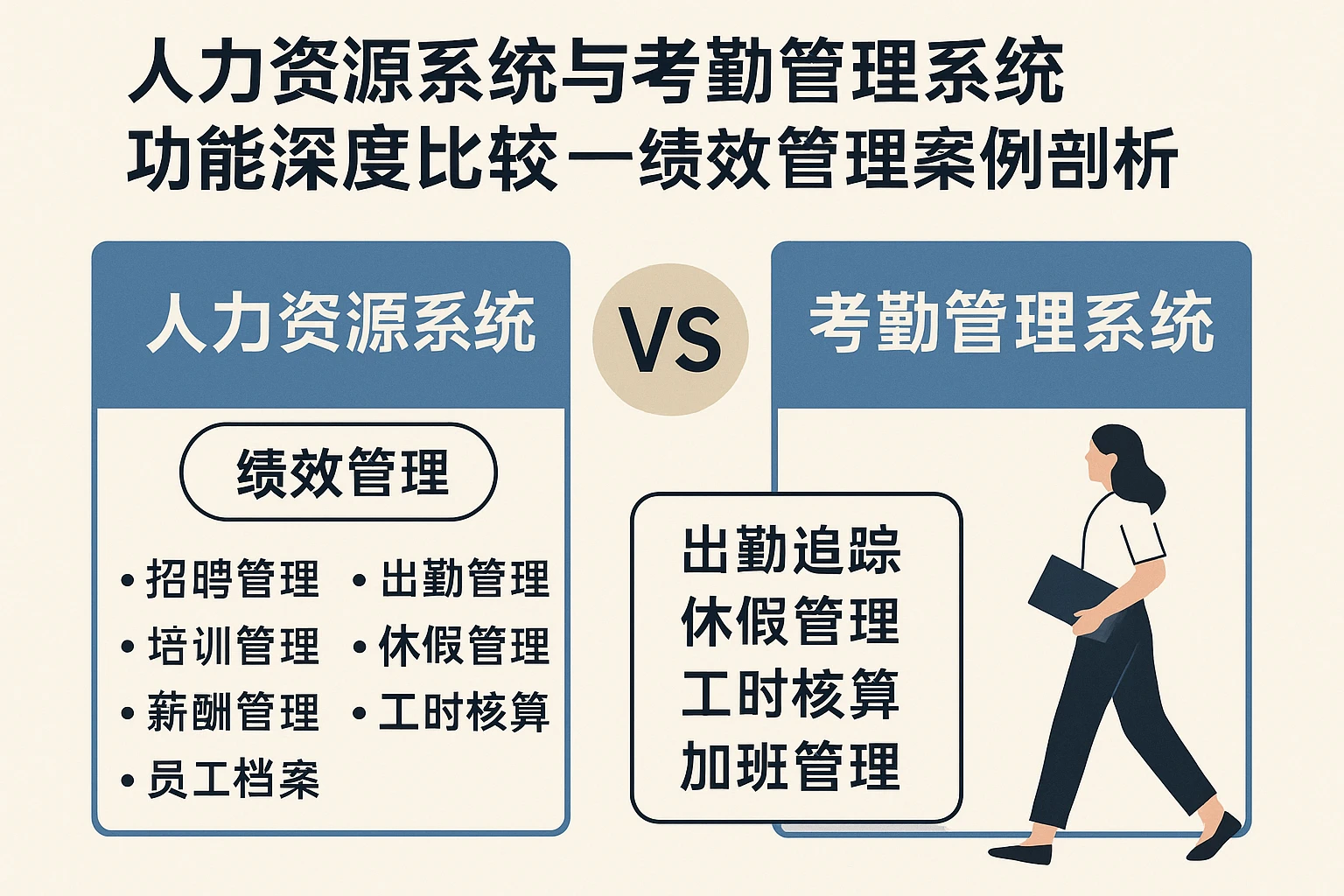 人力资源系统与考勤管理系统功能深度比较——绩效管理案例剖析