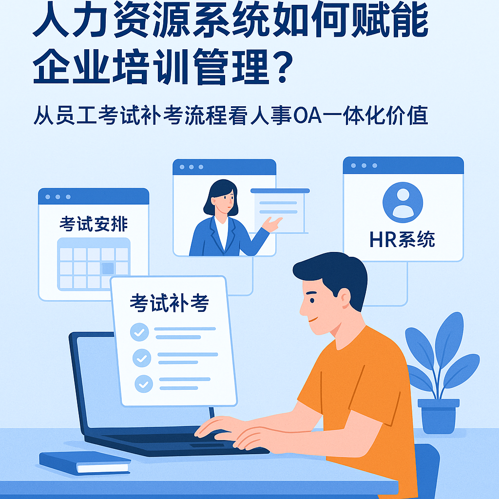 人力资源系统如何赋能企业培训管理？从员工考试补考流程看人事OA一体化价值