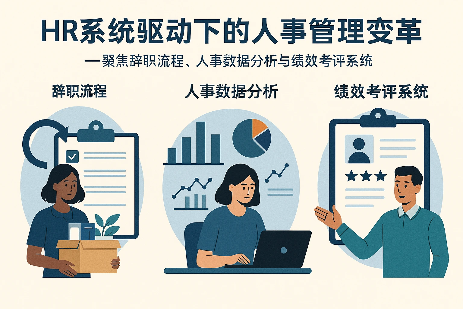 HR系统驱动下的人事管理变革——聚焦辞职流程、人事数据分析与绩效考评系统
