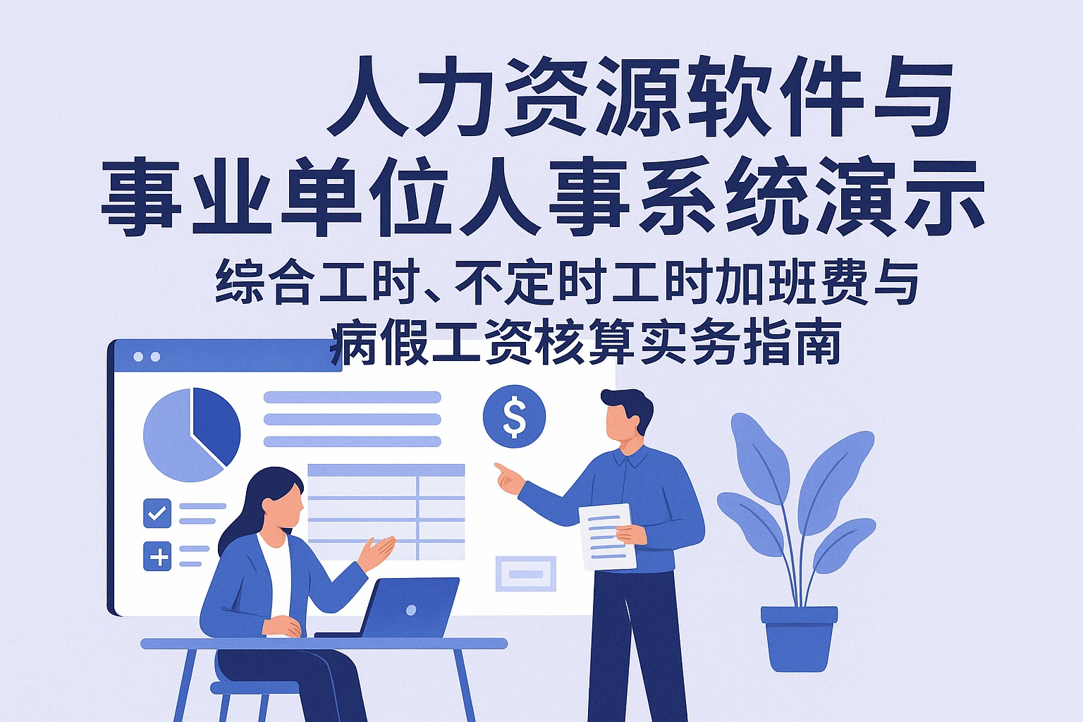 人力资源软件与事业单位人事系统演示：综合工时、不定时工时加班费与病假工资核算实务指南