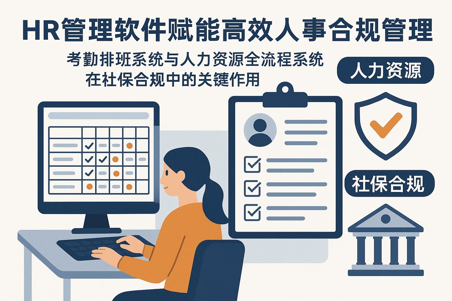 HR管理软件赋能高效人事合规管理——考勤排班系统与人力资源全流程系统在社保合规中的关键作用