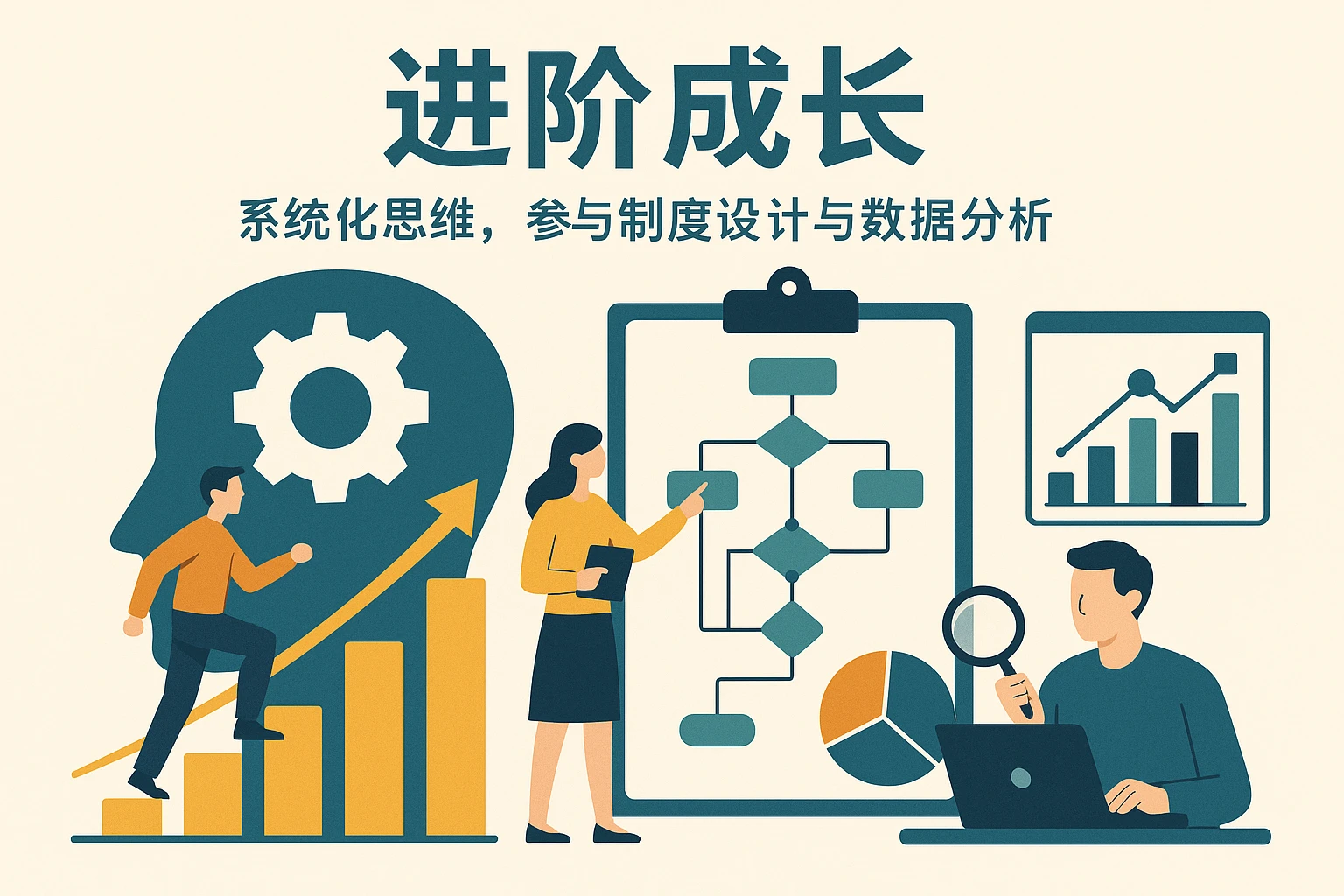 进阶成长：系统化思维，参与制度设计与数据分析