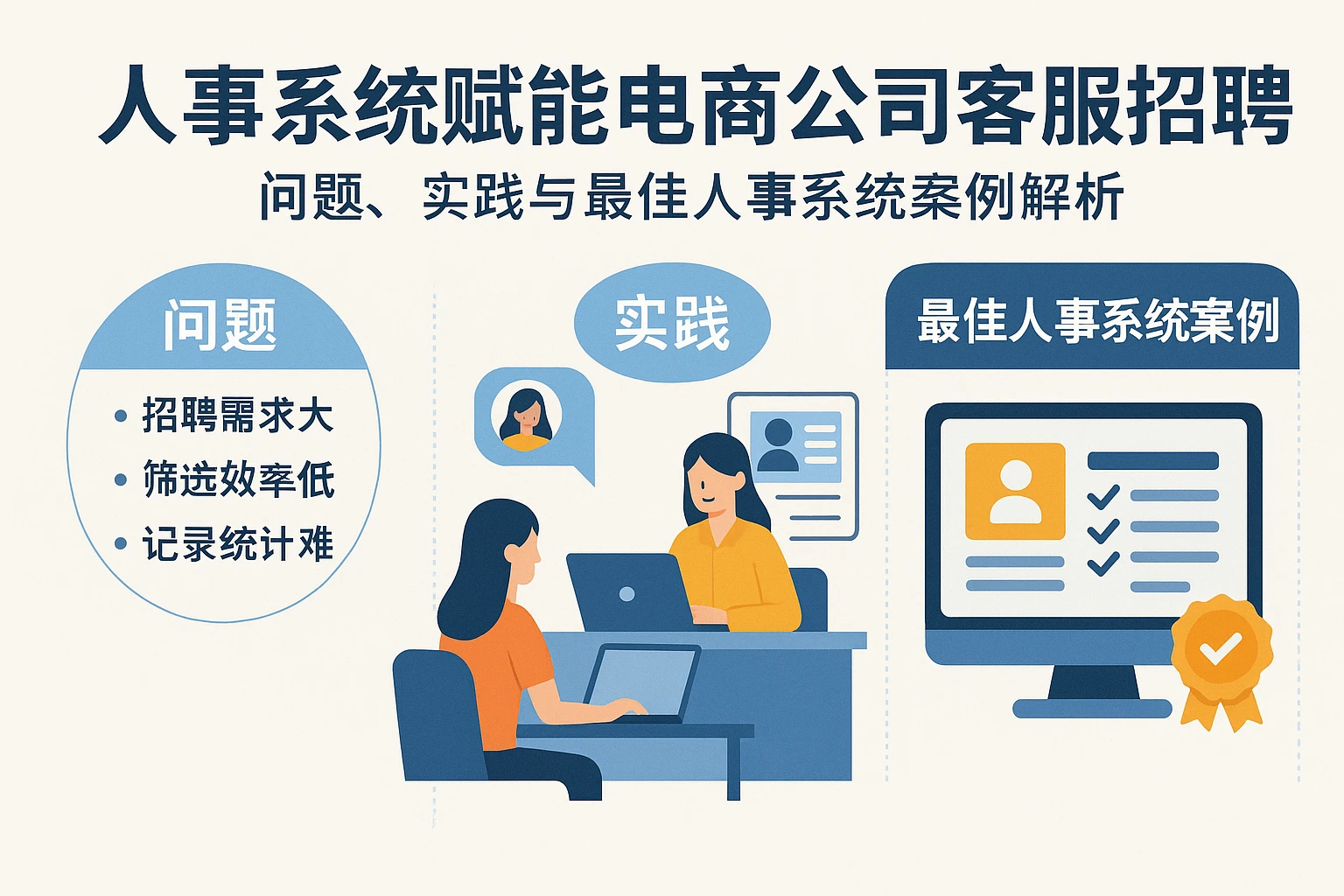 人事系统赋能电商公司客服招聘——问题、实践与最佳人事系统案例解析