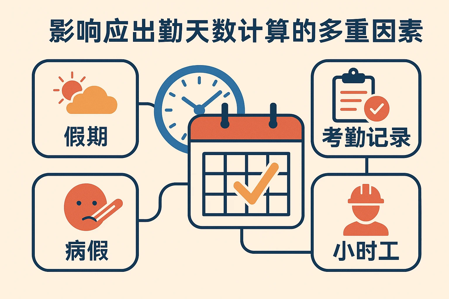 影响应出勤天数计算的多重因素