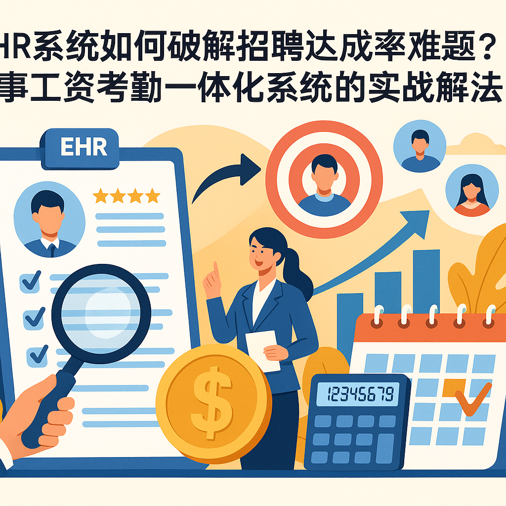 EHR系统如何破解招聘达成率难题？人事工资考勤一体化系统的实战解法