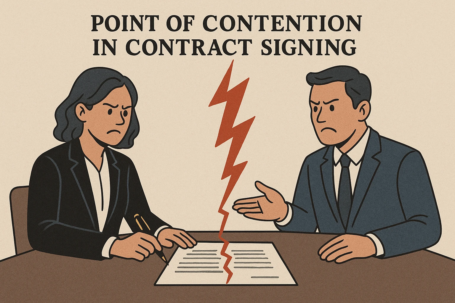 合同签订的分歧点