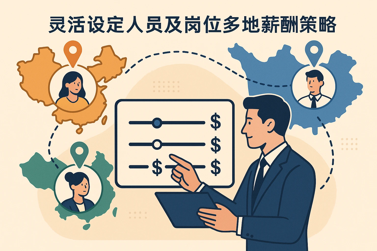 灵活设定人员及岗位多地薪酬策略