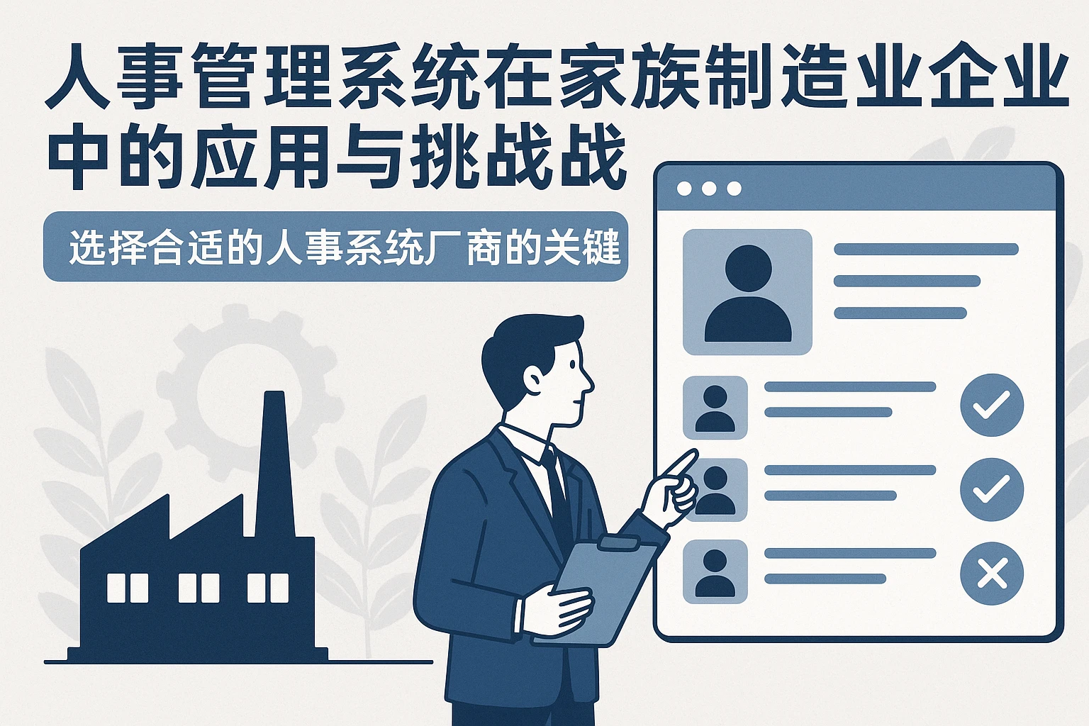 人事管理系统在家族制造业企业中的应用与挑战——选择合适的人事系统厂商的关键