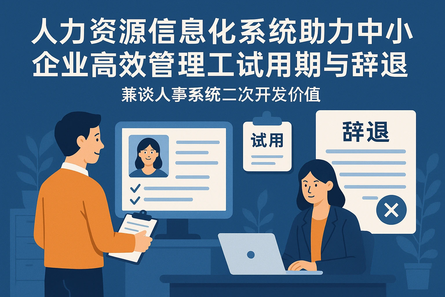人力资源信息化系统助力中小企业高效管理员工试用期与辞退流程——兼谈人事系统二次开发价值