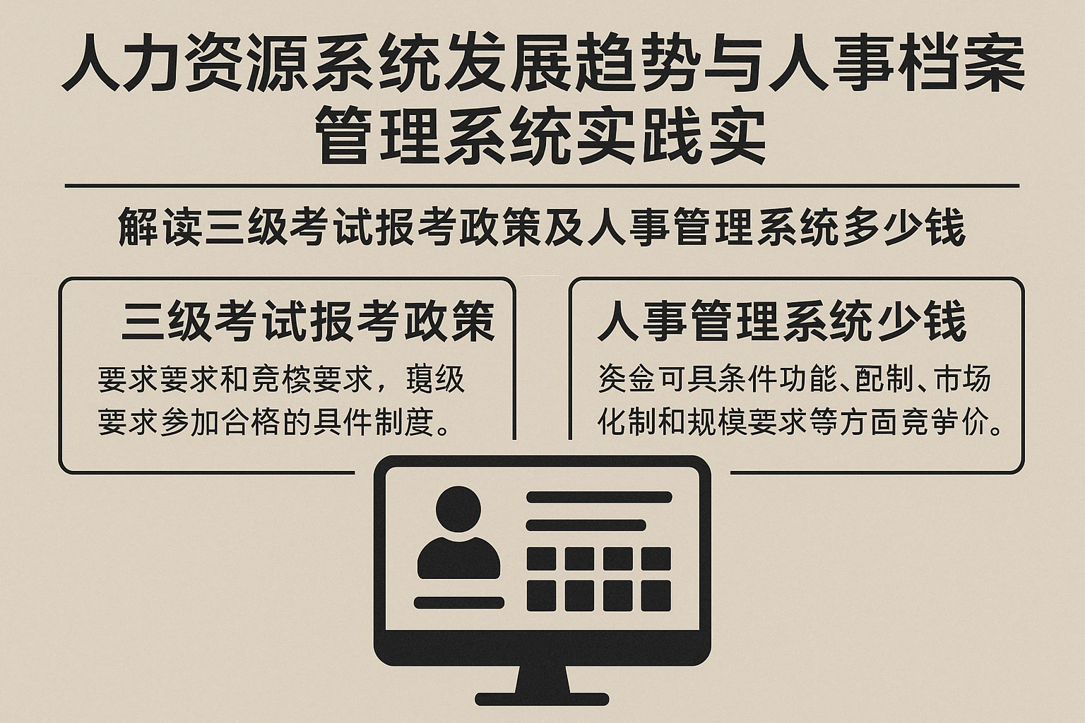人力资源系统发展趋势与人事档案管理系统实践：解读三级考试报考政策及人事管理系统多少钱