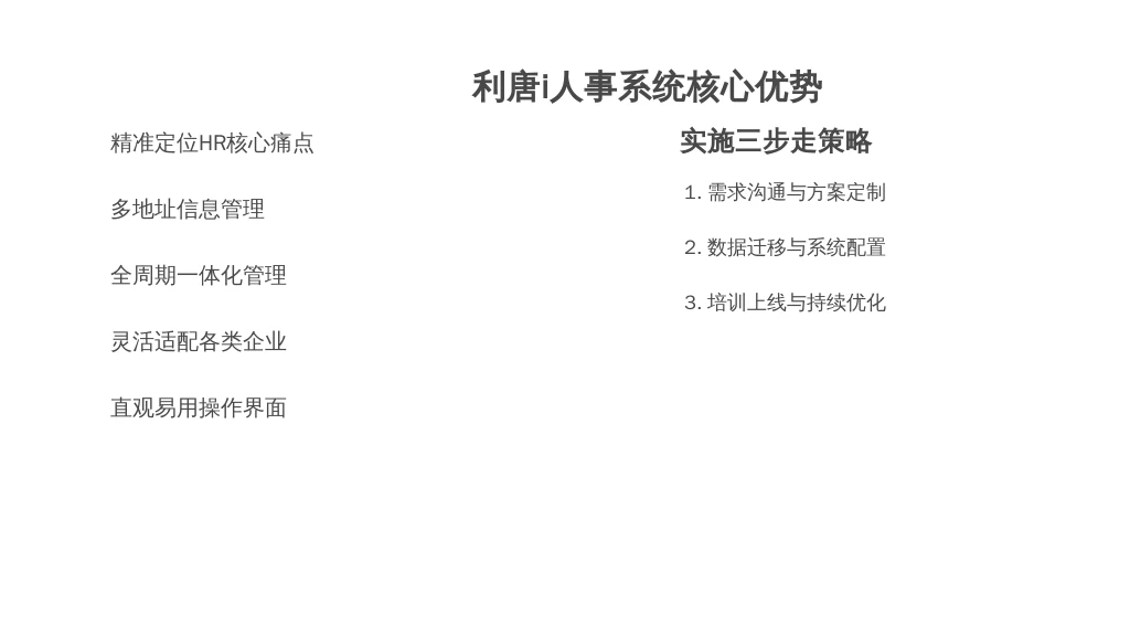 选择建议与实施路径:牵手利唐i人事,HR工作“智”在必行
