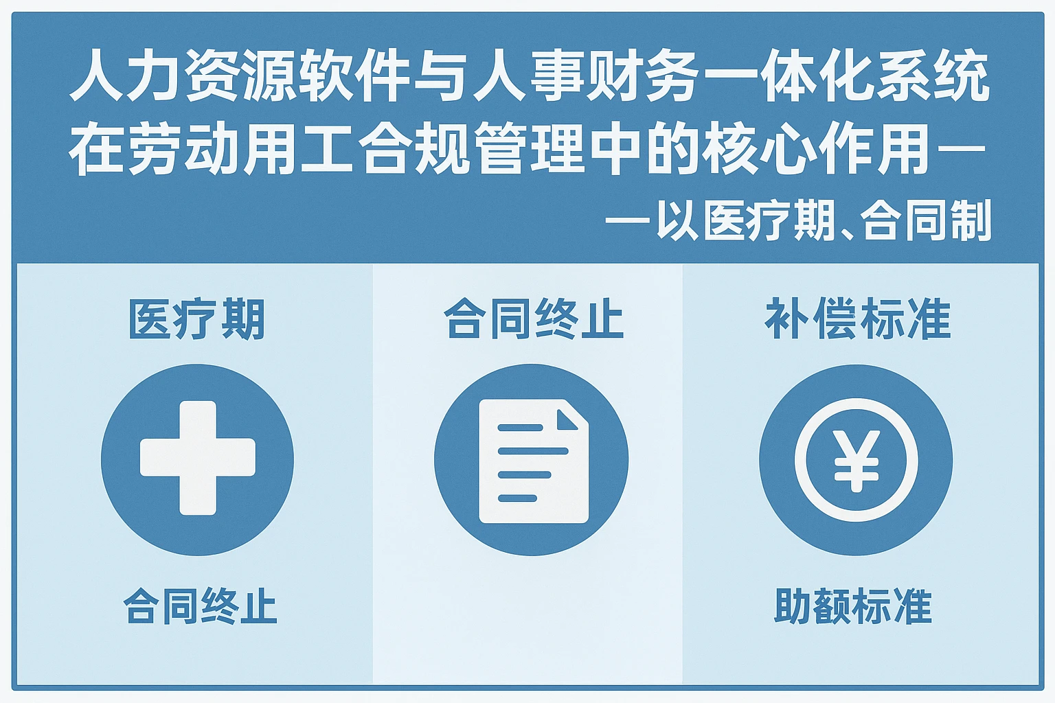 人力资源软件与人事财务一体化系统在劳动用工合规管理中的核心作用——以医疗期、合同终止与补偿标准为例